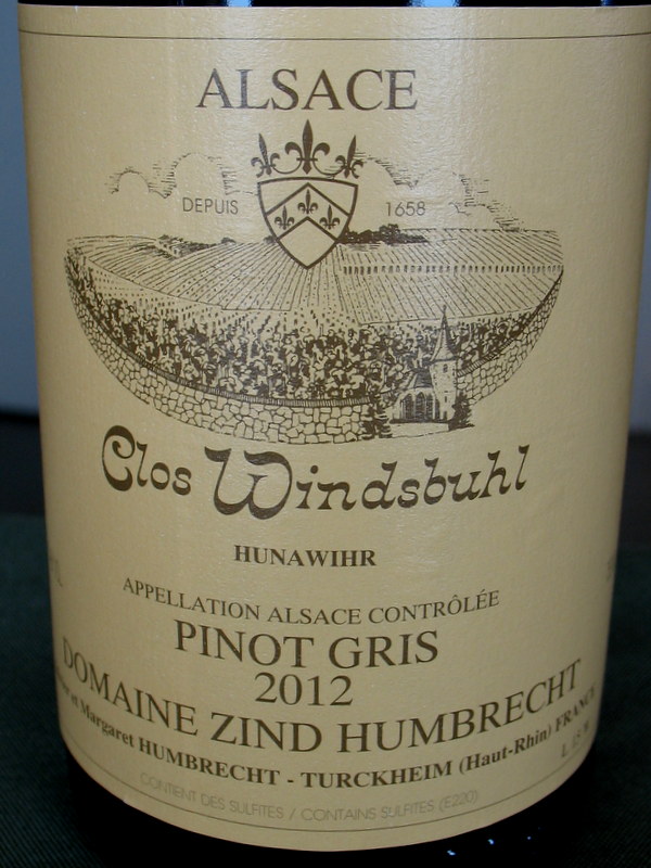 Zind-Humbrecht Pinot Gris Clos Windsbuhl 2013 - Click Image to Close
