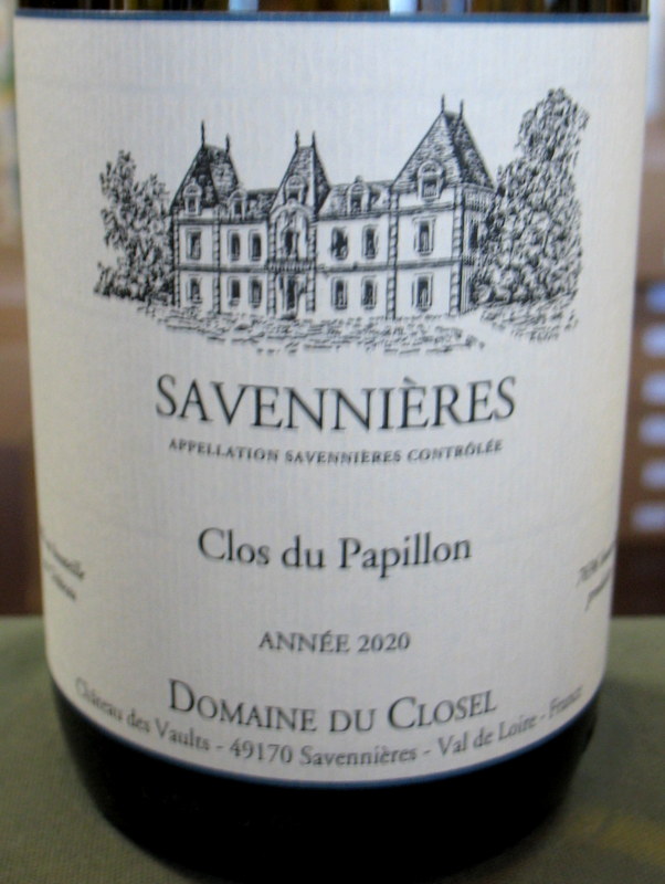 Closel Savennieres 'Clos du Papillon' 2020 - Click Image to Close