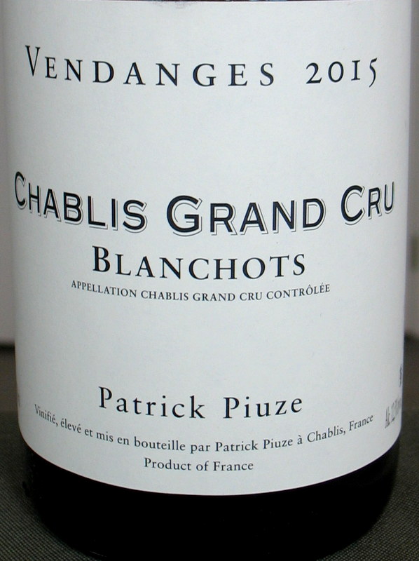 Piuze Chablis Grand Cru Blanchots 2017